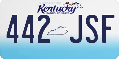KY license plate 442JSF