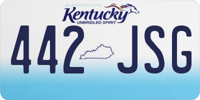 KY license plate 442JSG
