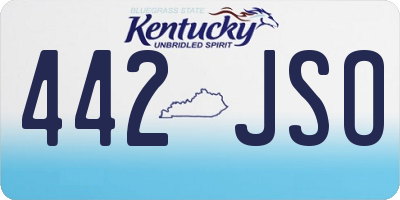 KY license plate 442JSO