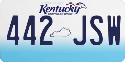 KY license plate 442JSW