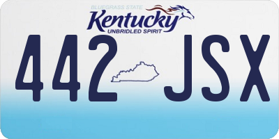 KY license plate 442JSX