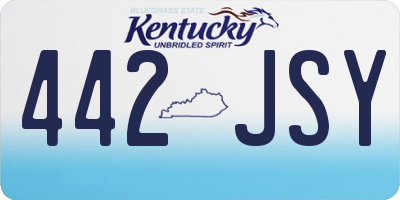 KY license plate 442JSY