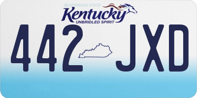 KY license plate 442JXD