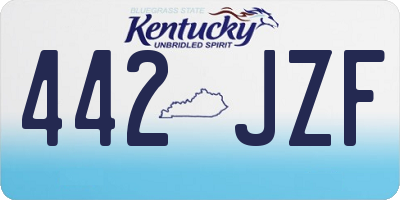 KY license plate 442JZF