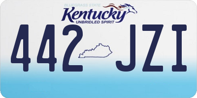 KY license plate 442JZI