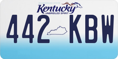 KY license plate 442KBW