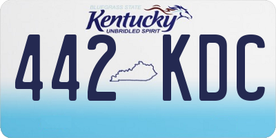 KY license plate 442KDC