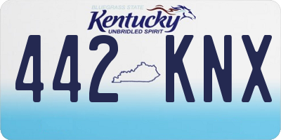 KY license plate 442KNX