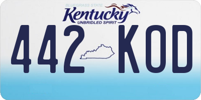 KY license plate 442KOD