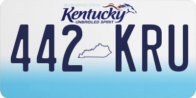 KY license plate 442KRU