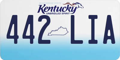 KY license plate 442LIA