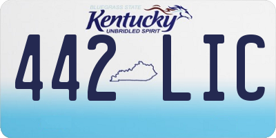 KY license plate 442LIC