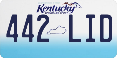 KY license plate 442LID