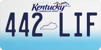 KY license plate 442LIF