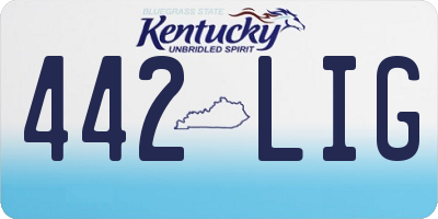 KY license plate 442LIG