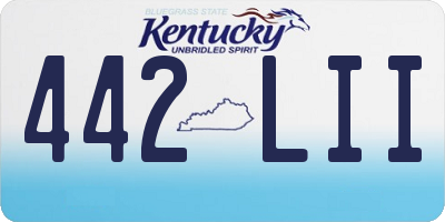 KY license plate 442LII