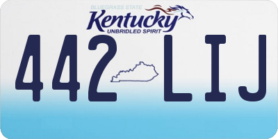 KY license plate 442LIJ