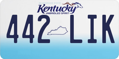 KY license plate 442LIK