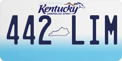 KY license plate 442LIM