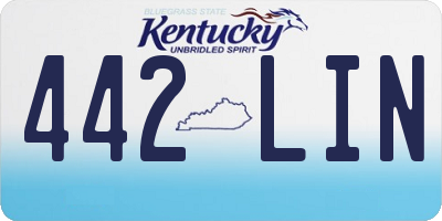 KY license plate 442LIN