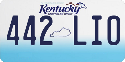 KY license plate 442LIO
