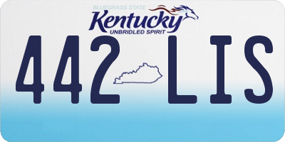 KY license plate 442LIS