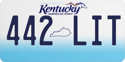 KY license plate 442LIT