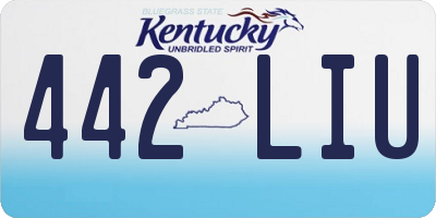 KY license plate 442LIU