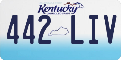 KY license plate 442LIV