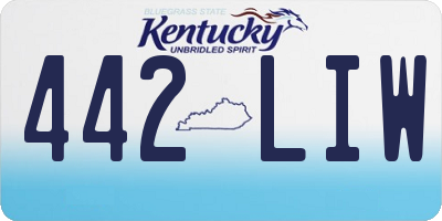 KY license plate 442LIW