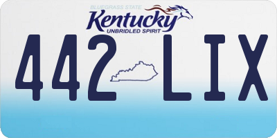 KY license plate 442LIX
