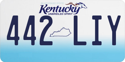 KY license plate 442LIY