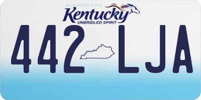 KY license plate 442LJA