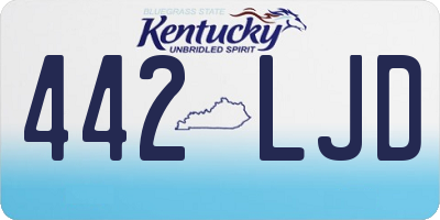 KY license plate 442LJD
