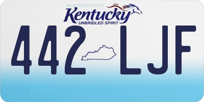 KY license plate 442LJF