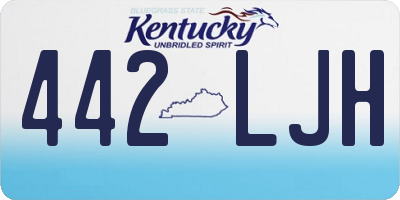 KY license plate 442LJH
