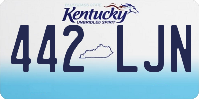 KY license plate 442LJN