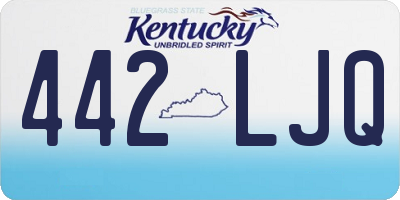 KY license plate 442LJQ