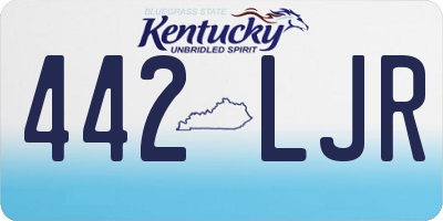 KY license plate 442LJR