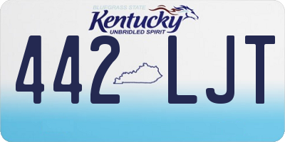 KY license plate 442LJT