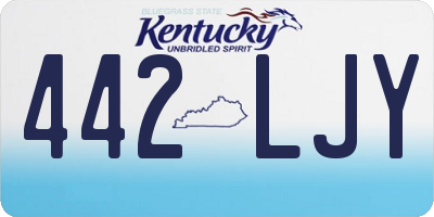 KY license plate 442LJY