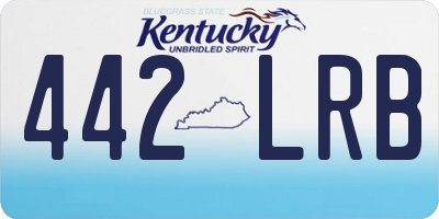 KY license plate 442LRB