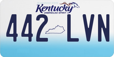 KY license plate 442LVN
