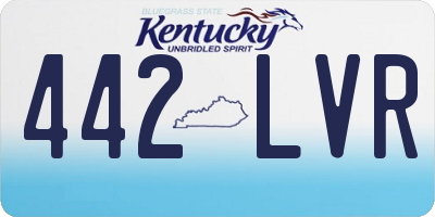 KY license plate 442LVR