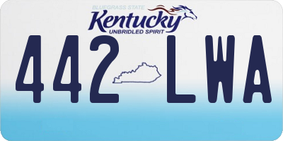 KY license plate 442LWA