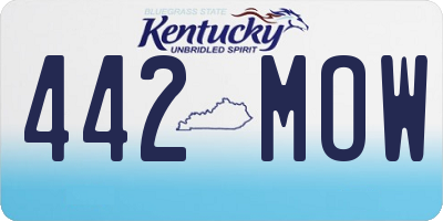 KY license plate 442MOW