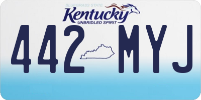 KY license plate 442MYJ