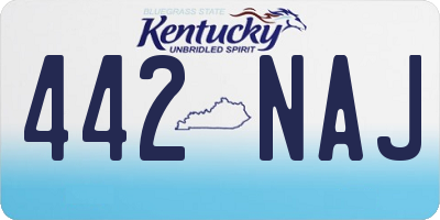 KY license plate 442NAJ