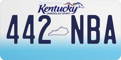 KY license plate 442NBA