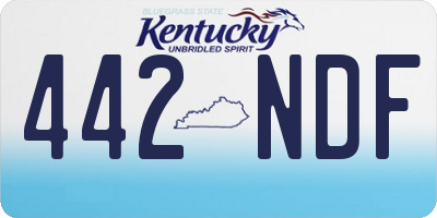 KY license plate 442NDF